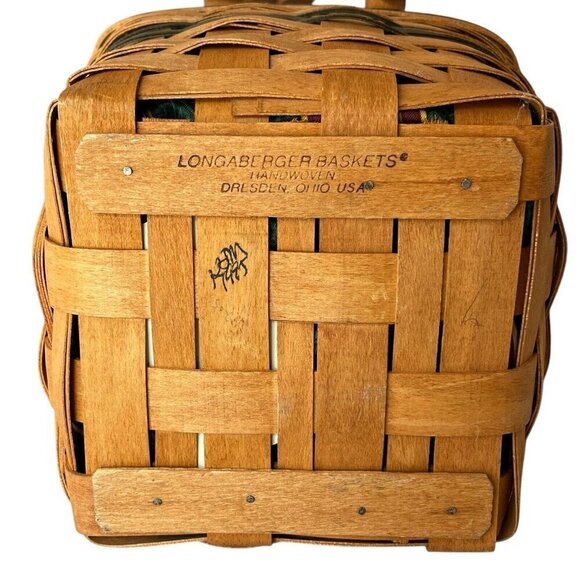 Longaberger 1995 Christmas Collection Cranberry Basket w/ Liner & Insert Holiday - Picture 16 of 16